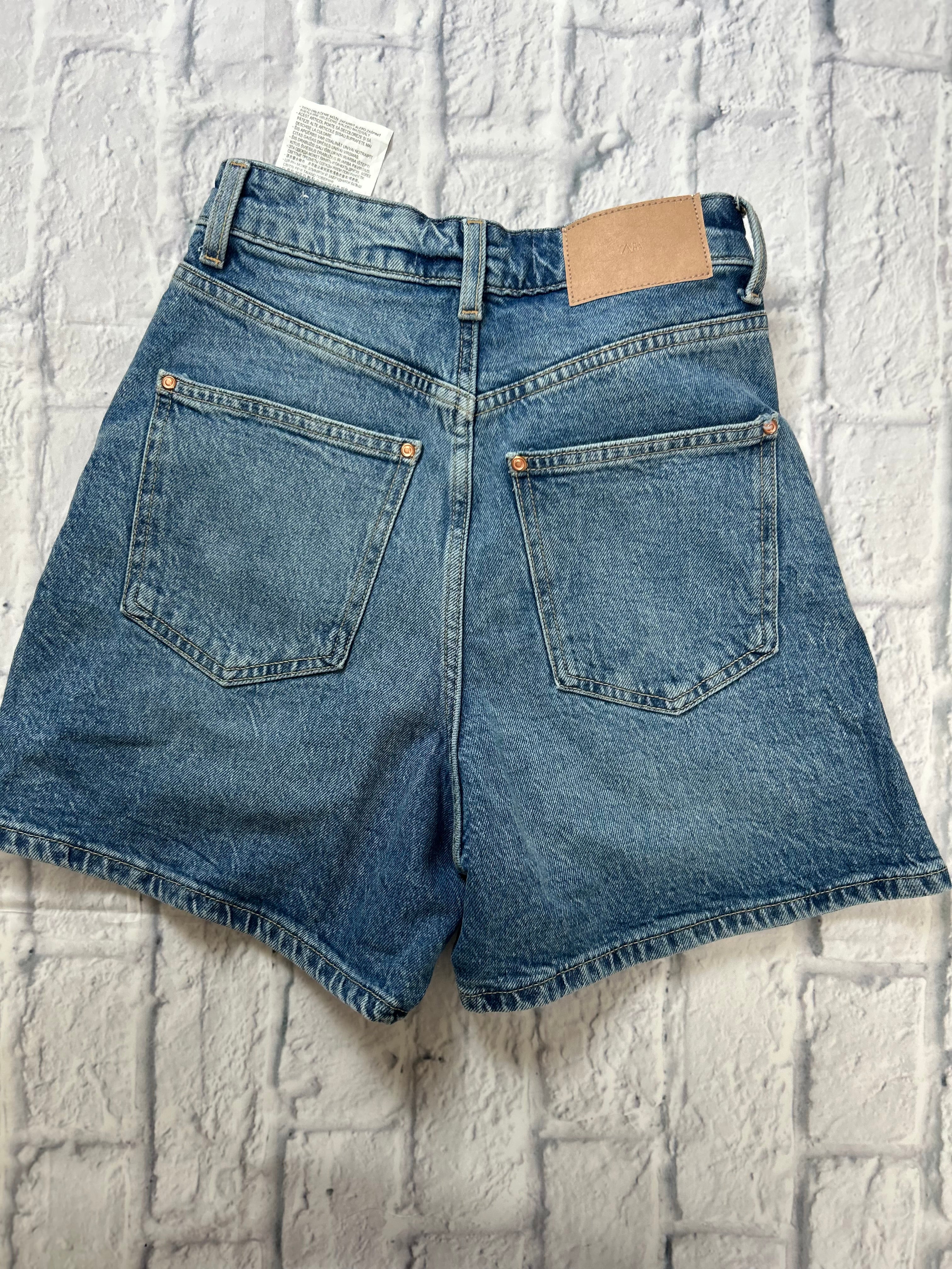Zara Denim Shorts - Light Wash - Size 0