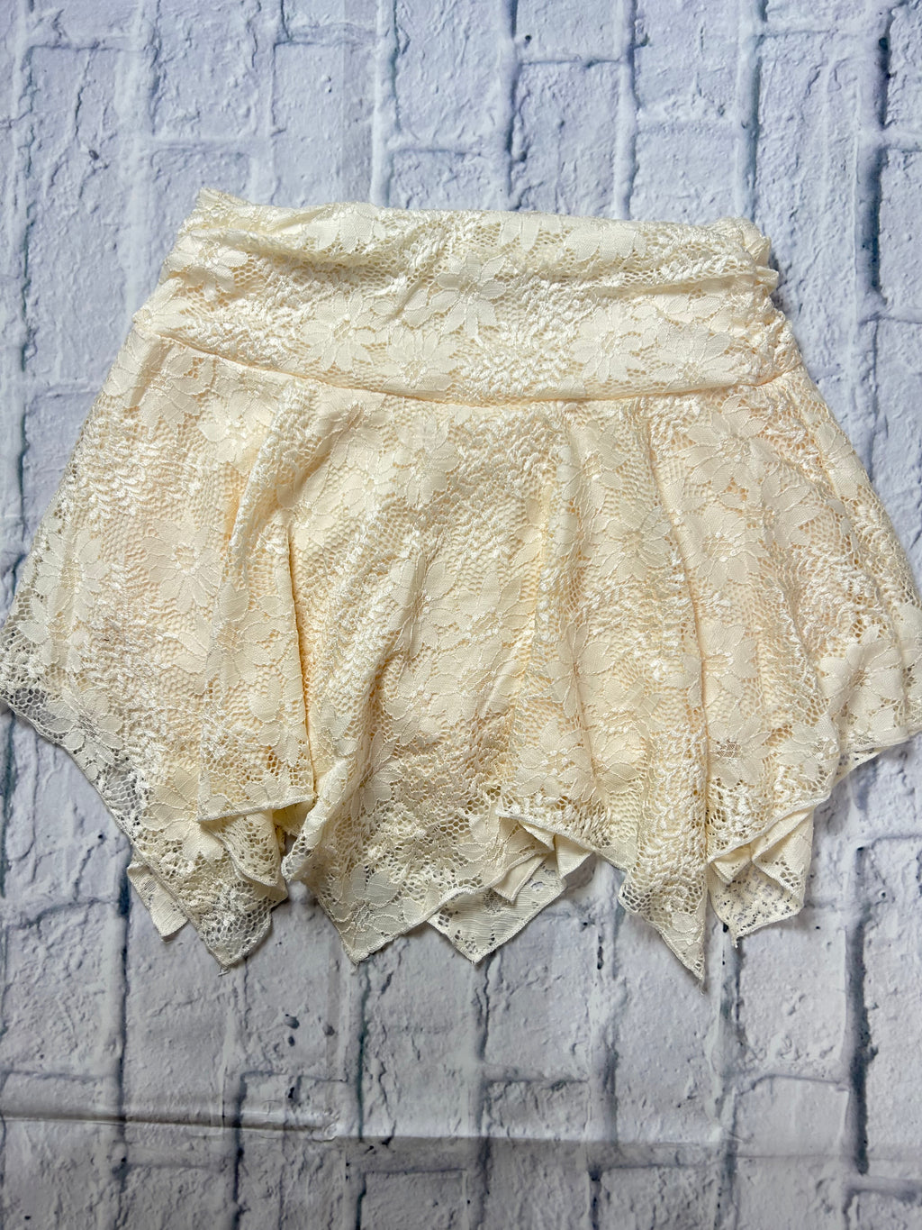 Windsor Sweetest Vibe Ivory Lace Mini Skort - Hanky Hem - Fits XS/S