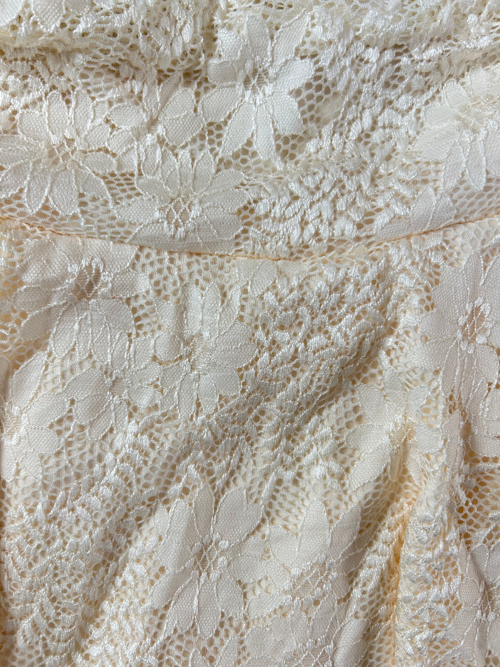 Windsor Sweetest Vibe Ivory Lace Mini Skort - Hanky Hem - Fits XS/S