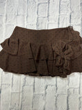 Zara Mini Skort – Brown & Black Polka Dot – Size XS